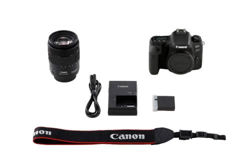 Canon EOS 77D - Cámara réflex de 24.2 MP (vídeo Full HD, WiFi, Bluetooth) Negro - Kit Cuerpo con Objetivo EF-S 18-55 IS STM